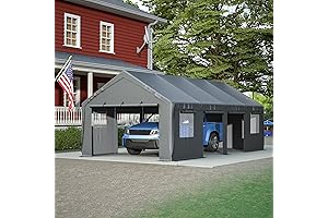 Outdoor Garage for Car and Truck: 13' x 25' Heavy Duty Carport