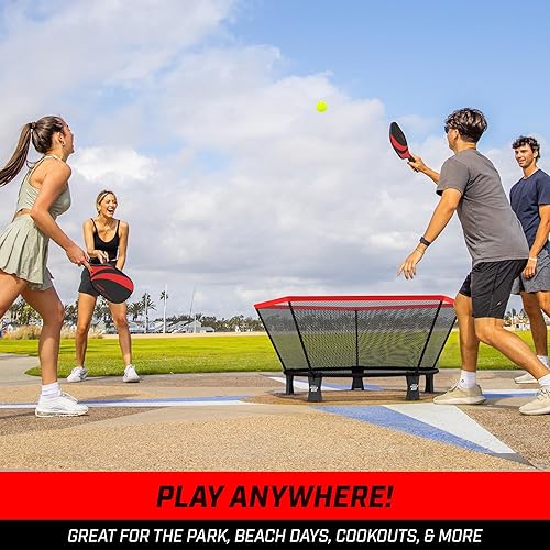 Miniatura 4 de GoSports Pickle 360 Game Set Pickleball Without a Court Outdoor Lawn, Beach, and Backyard Paddle Ball Game