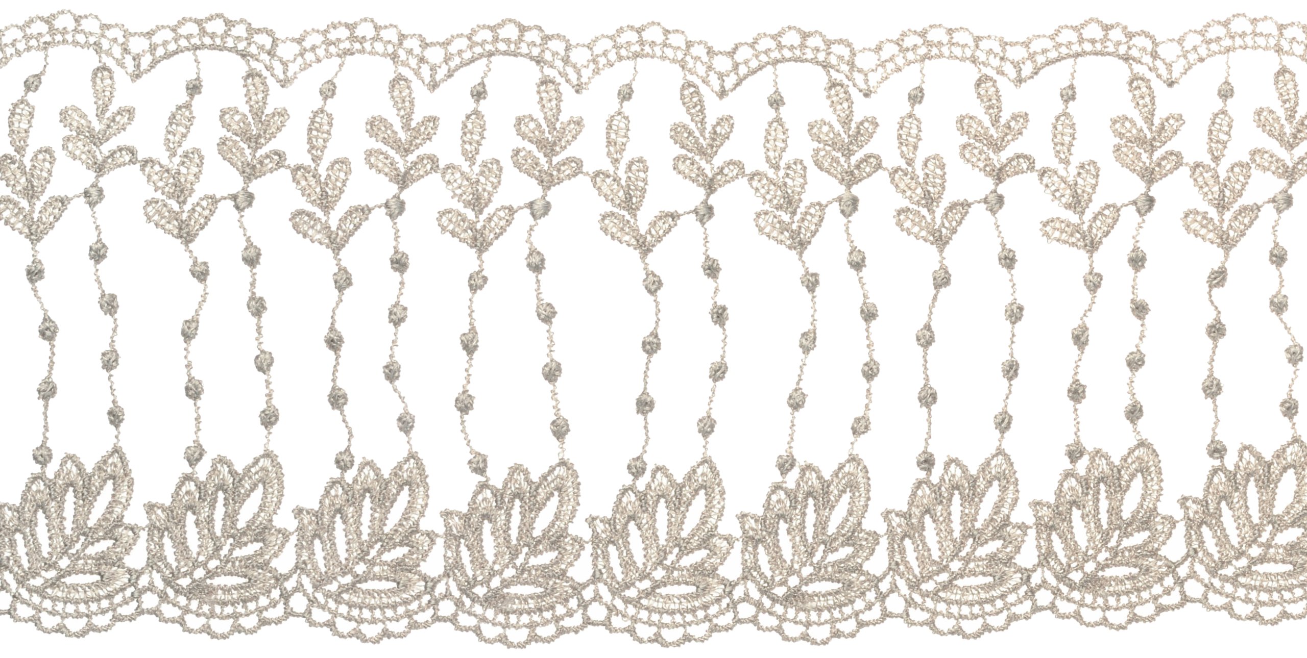 Dentelle à franges Hamanaka H906-002-1 beige importée du Japon pour tricot