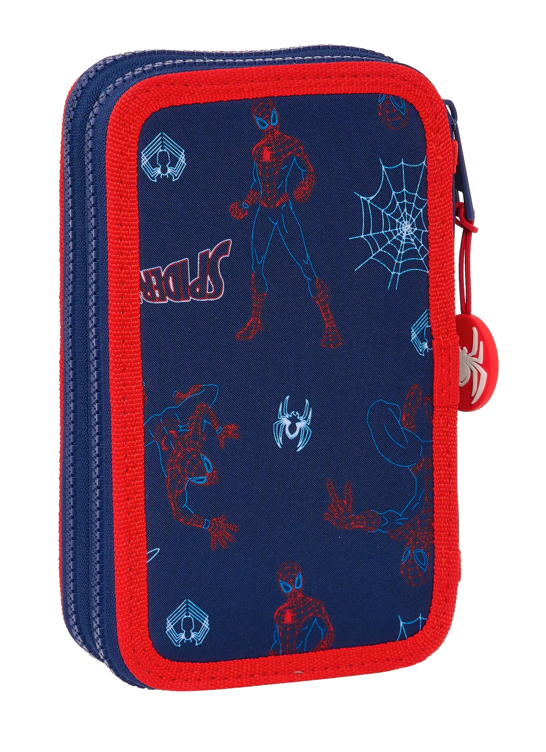 Safta SPIDERMAN Neon, Children's School Pencil Case, Pencil Case with Colours, with 28 Tools Included - Image 2