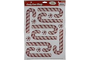Candy Cane Window Clings Pack of 3 : Spruce Up Your Christmas Cheer