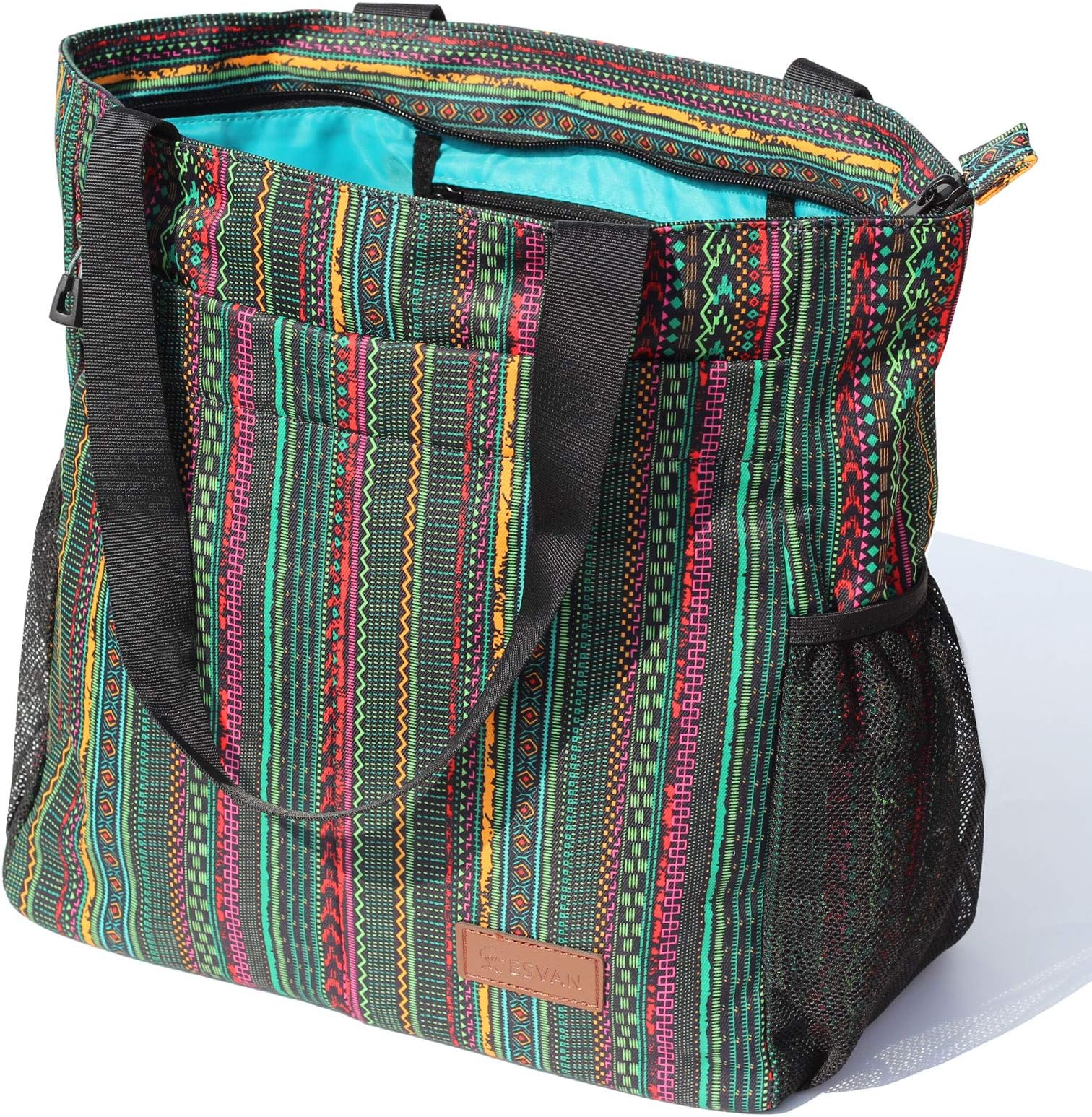 Original Floral Tote Bag Large Shoulder Bag with Multi Pockets for Gym Travel Beach Daily Bags