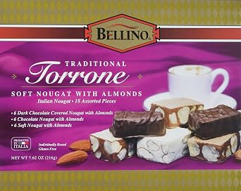 Bellino Assorted Torrone Nougat Candy, 6.35 Ounce Box