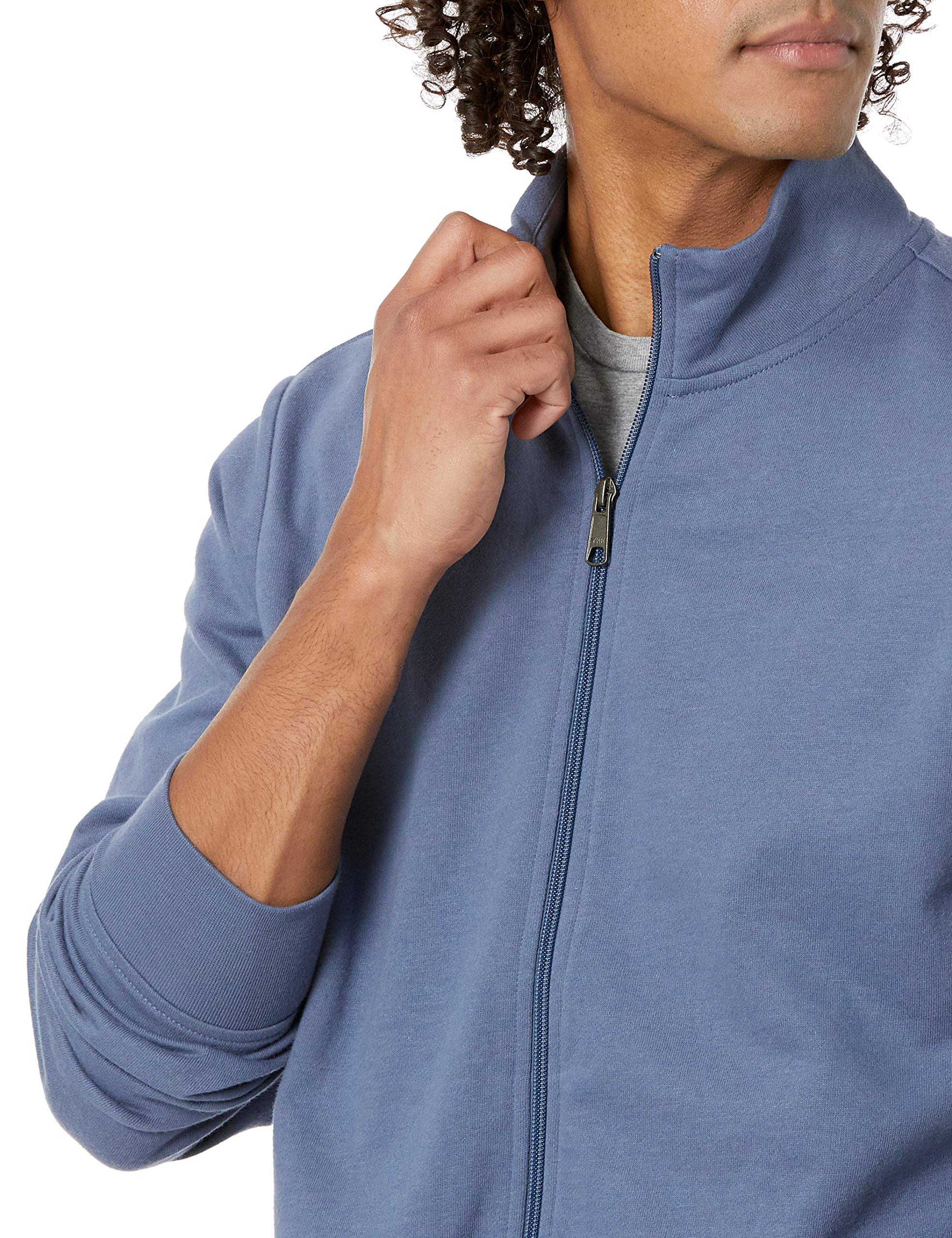 Amazon Essentials Sudadera Ligera de Felpa con Cremallera Completa y Cuello Perkins Hombre - 3