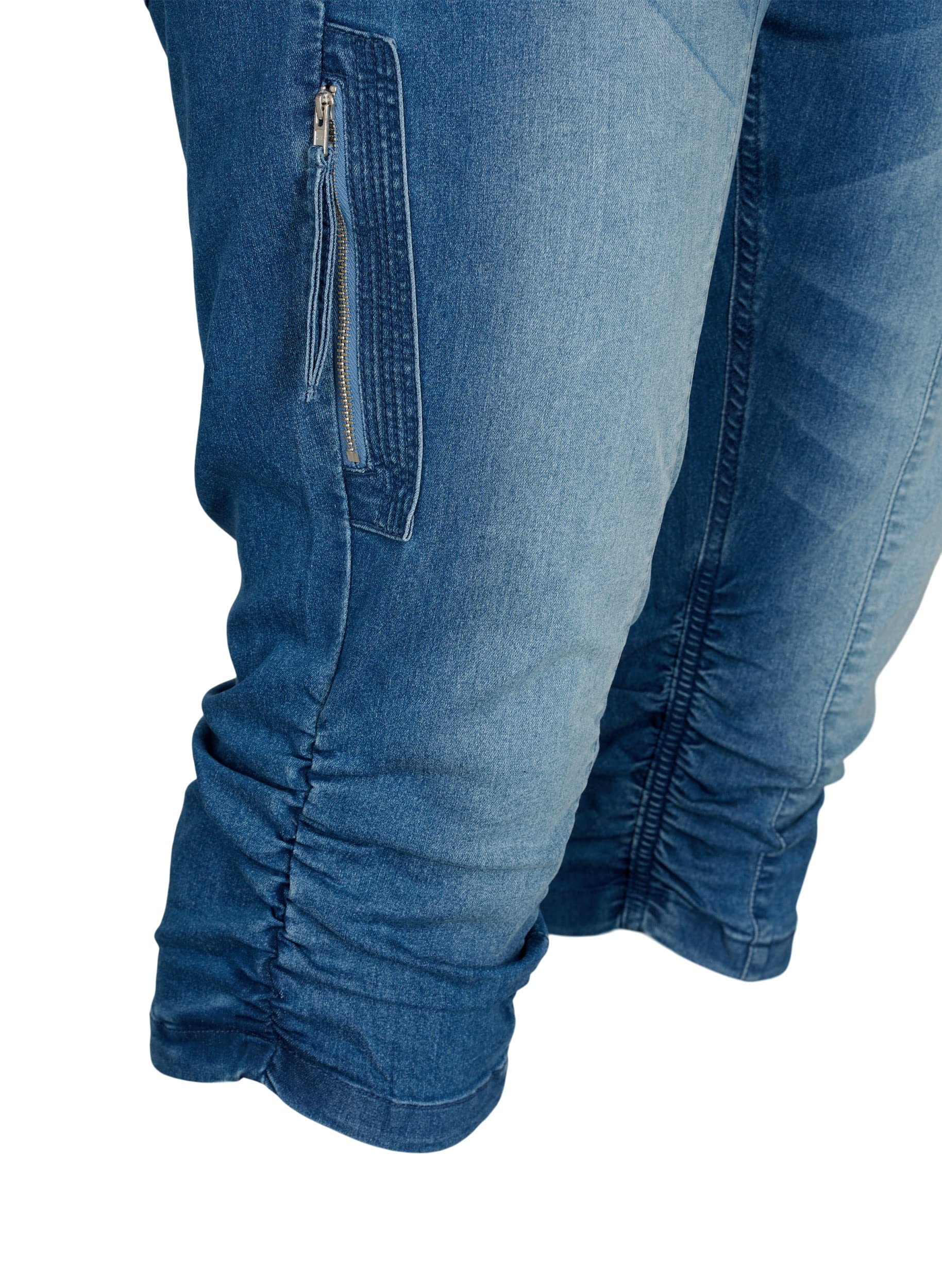 Zizzi Jean capri pour femme - Coupe ajustée - Grandes tailles - Taille 42-60