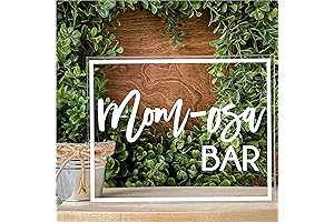 Momosa Bar Sign: An Elegant Touch for Your Baby Shower or Gender Reveal Celebration