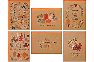 Hallmark Kraft Thanksgiving Cards Assortment: Give Thanks with Style