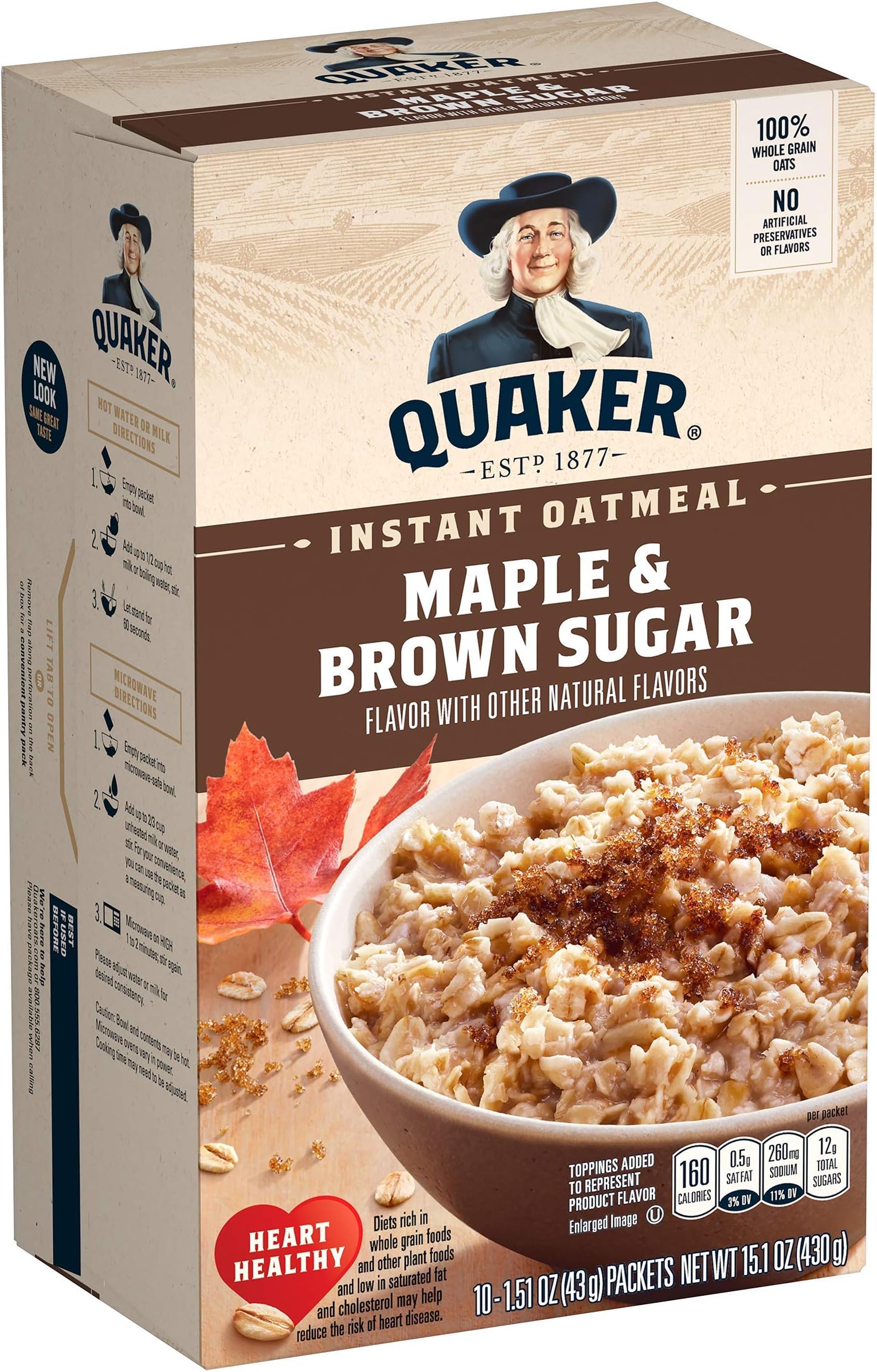 QuakerInstant Brown Sugar Oats - (430g)
