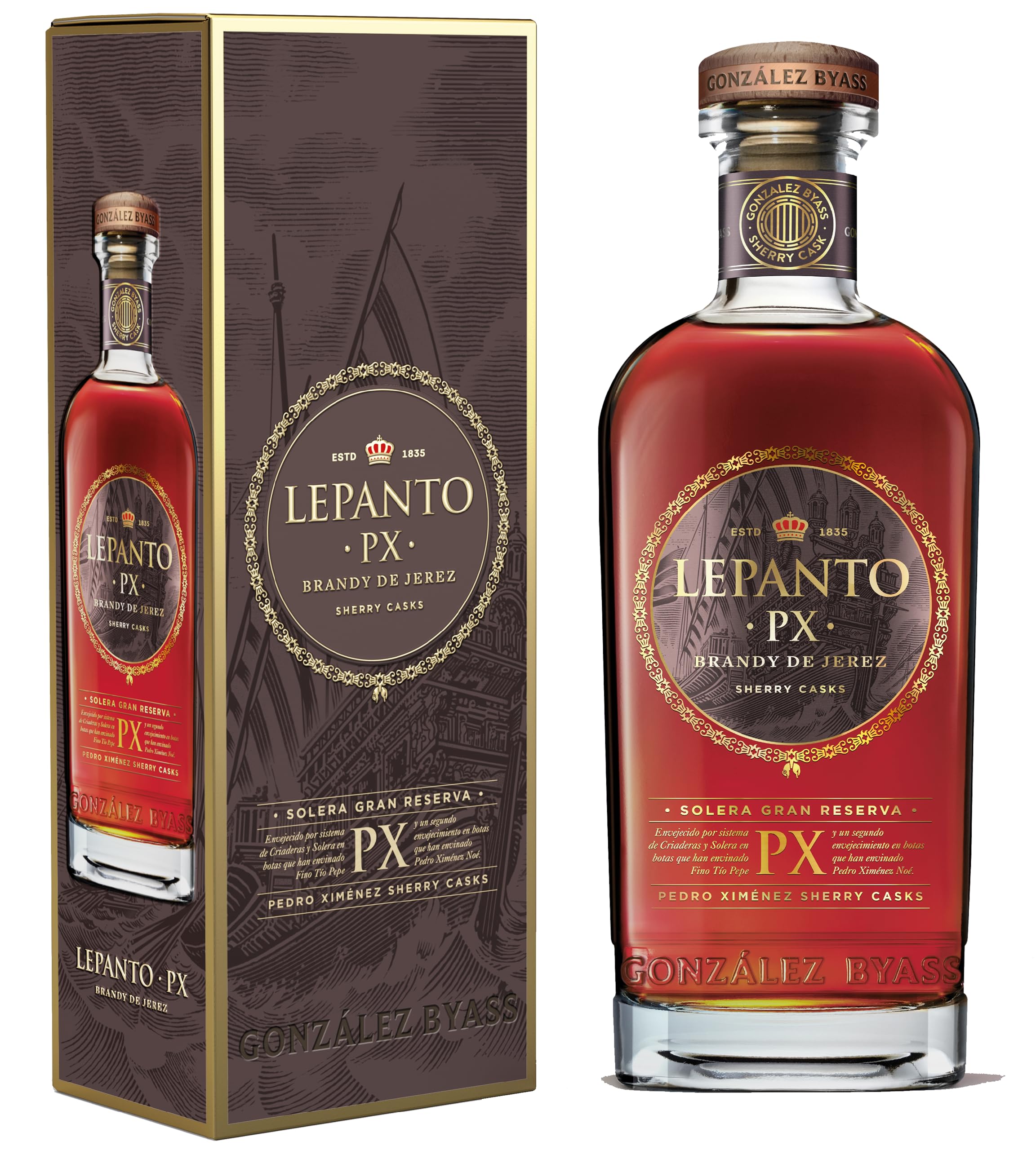 Gonzalez Byass Lepanto Solera Gran Reserva Brandy De Jerez - Pedro Ximenez Cask Matur Brandy