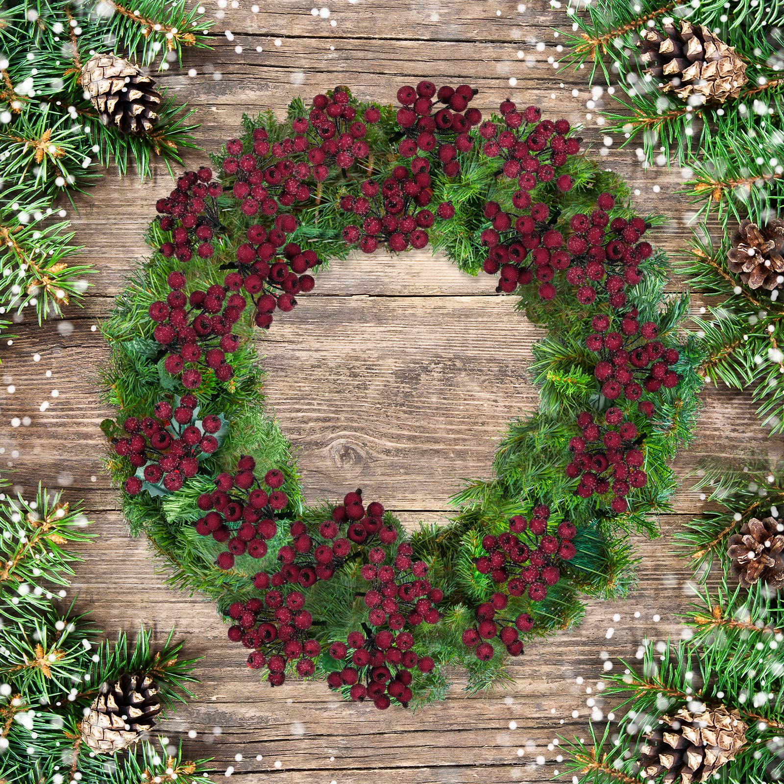 400 Stück Künstliche Holly Beeren – 5 Farben, Je 1,2 Cm – Für Weihnachtsdeko, Kränze & DIY