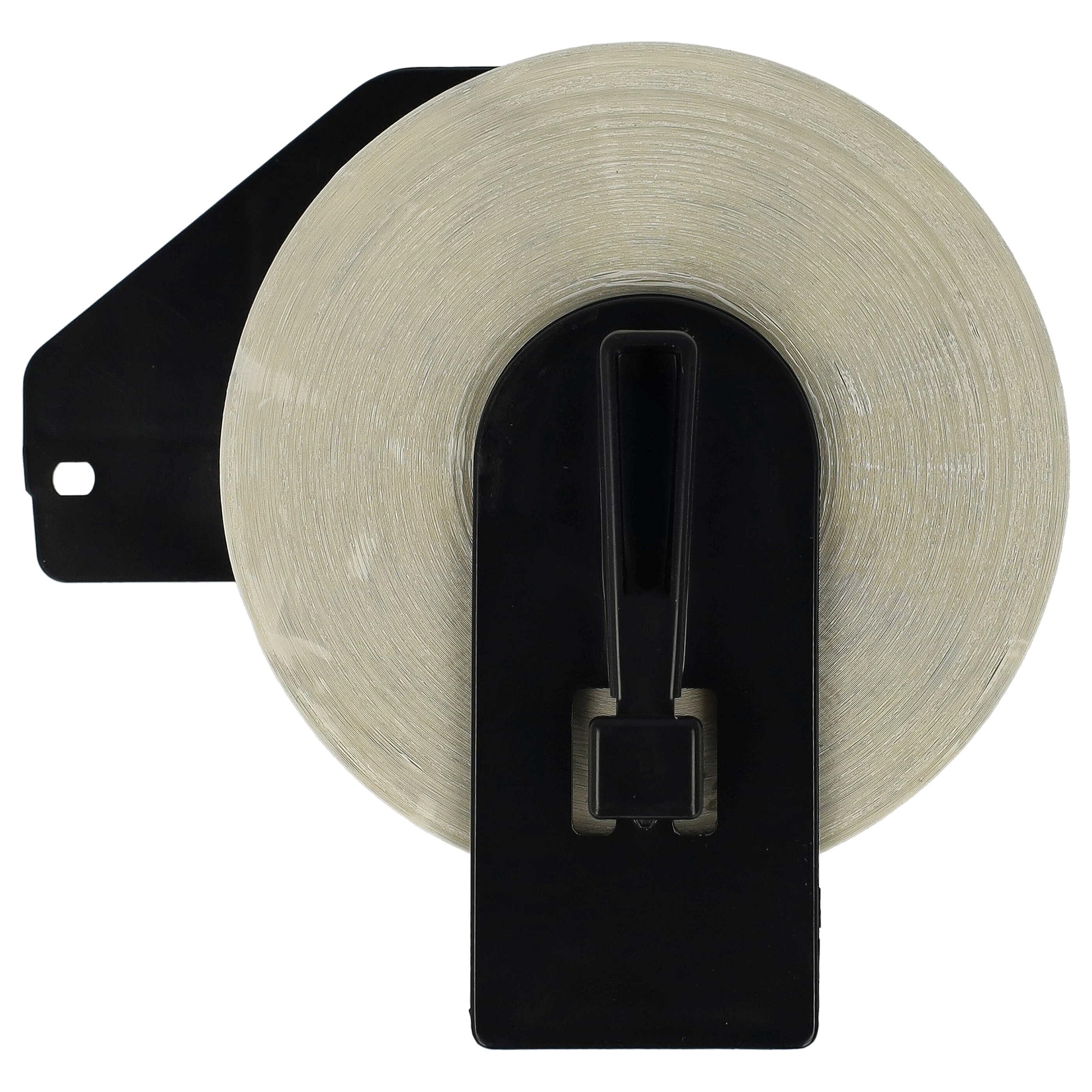 vhbw 10x rolka etykiet + uchwyt 29 mm x 30,48 m (1 etykieta) zamiennik dla Brother DK-22210 do etykieciarki