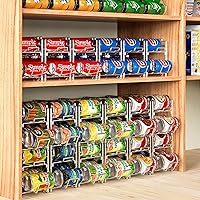 Vista 6 de Simple Houseware Dispensador de latas de carga frontal, paquete de 4, cromado