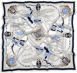 100% Pure Mulberry Silk Scarf - 90x90cm Premium Scarf for Women Classics Collection The Royal Opera Collection with Gift Envelopes
