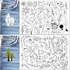 Patemby 50Pcs Embroidery Pattern Water Soluble Embroidery Stabilizers, Stick and Stitch Embroidery Paper Wash Away with Pre-Printed Pattern Designs Stencils Transfers for Hand Sewing Lover Beginner