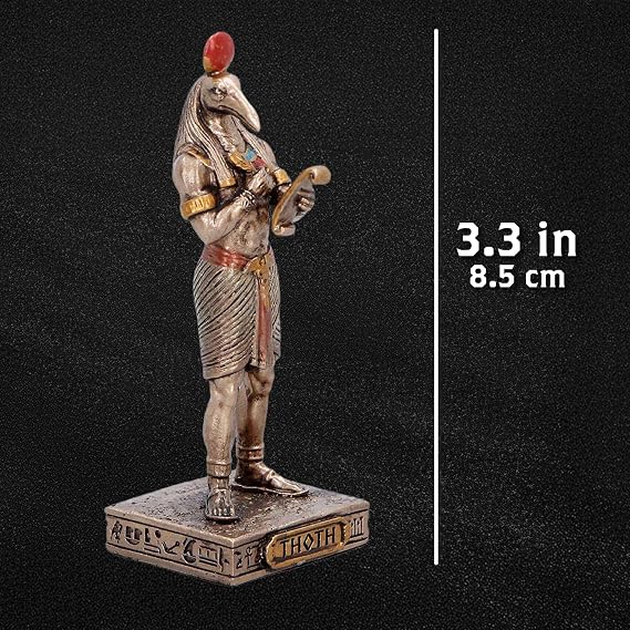 Nemesis Now 知識の神トートミニ 8.5cm – エジプト神話 頑丈な樹脂の置物、ブロンズのトート像、古代エジプト コレクター用装飾
