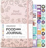 URSUNSHINE Rose Gold Food Journal for Weight Loss: 6-Month Meal Planner, Calorie & Macro Tracker, Fitness Goal Setter 5.8x8.3"