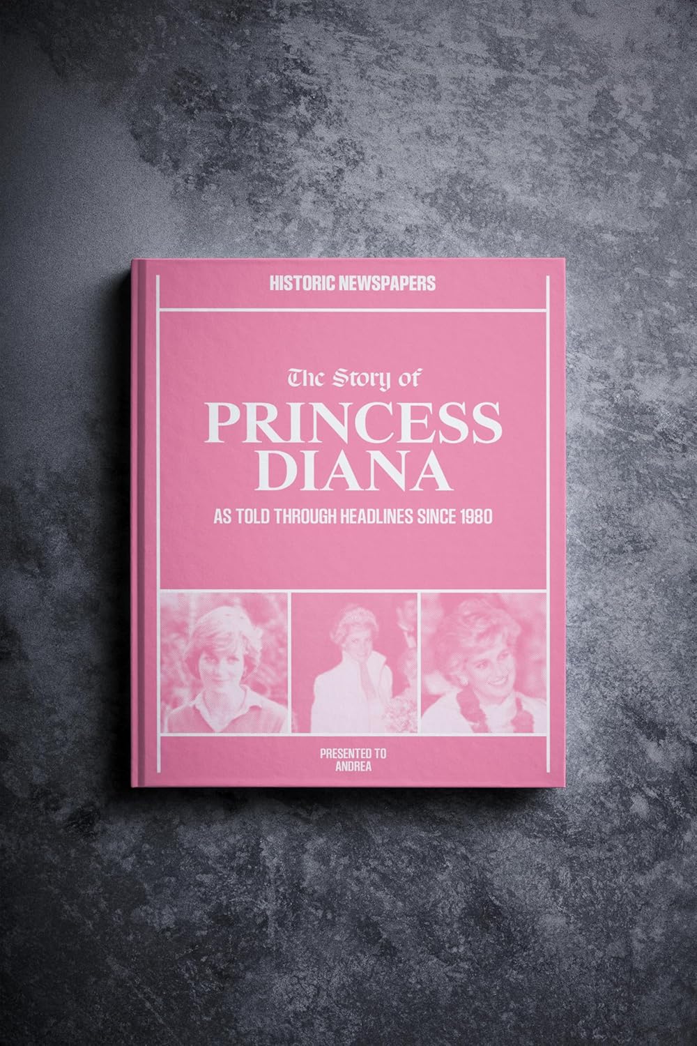 Signature gifts -Princess Diana- Personalised Newspaper History Book - British Royal Keepsake Gift - British Royal History Told Through Archive Newspaper Covereage (Princess Diana)