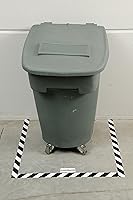 Vista 3 de Brady ToughStripe cinta de marcado para piso con rayas diagonales no abrasiva, Negro sobre blanco, 1