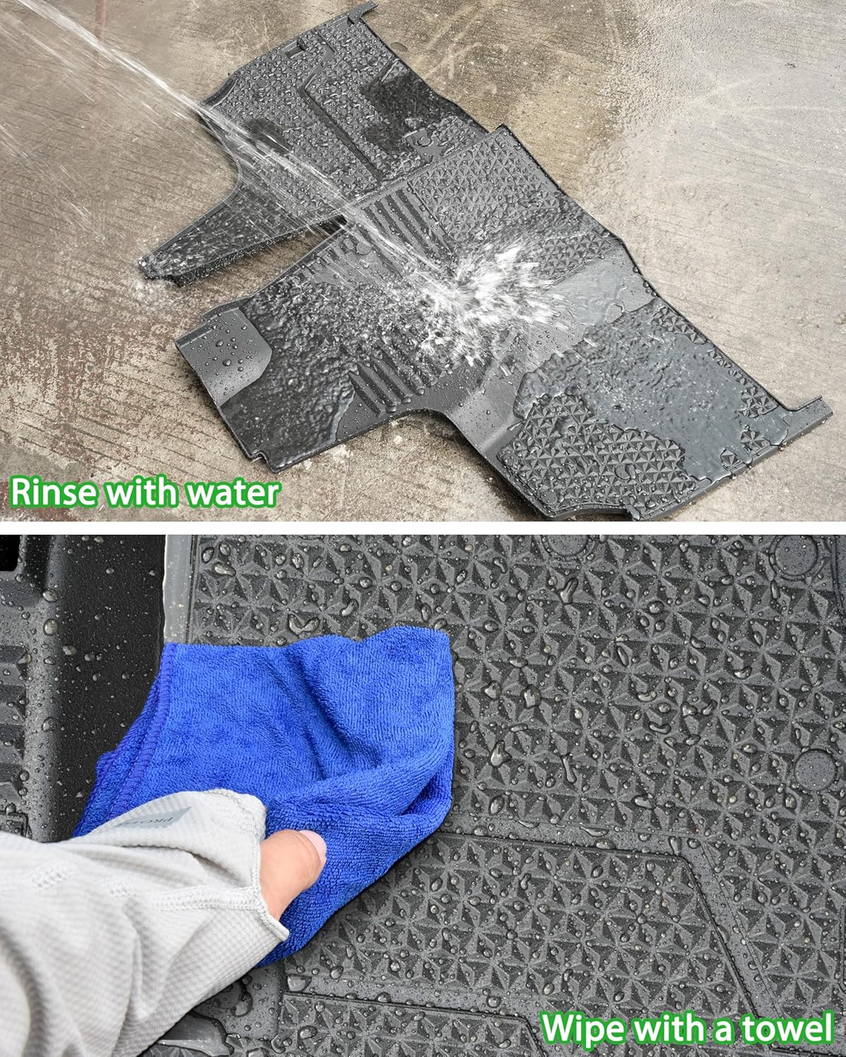 SAUTVS TPE Front Floor Mat for Honda Pioneer 520 2021-2025, Pioneer 500 2015-2023, Rubber Front Row Floor Liners Slush Mat Accessories, Replace #0SP63-HL5-101, All Weather Protection - Image 5