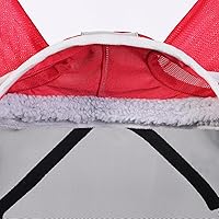 Vista 3 de Harrison Howard CareMaster Pro - Máscara luminosa para moscas de caballo, gran espacio de ojos estándar con orejas, protección UV para caballo rojo