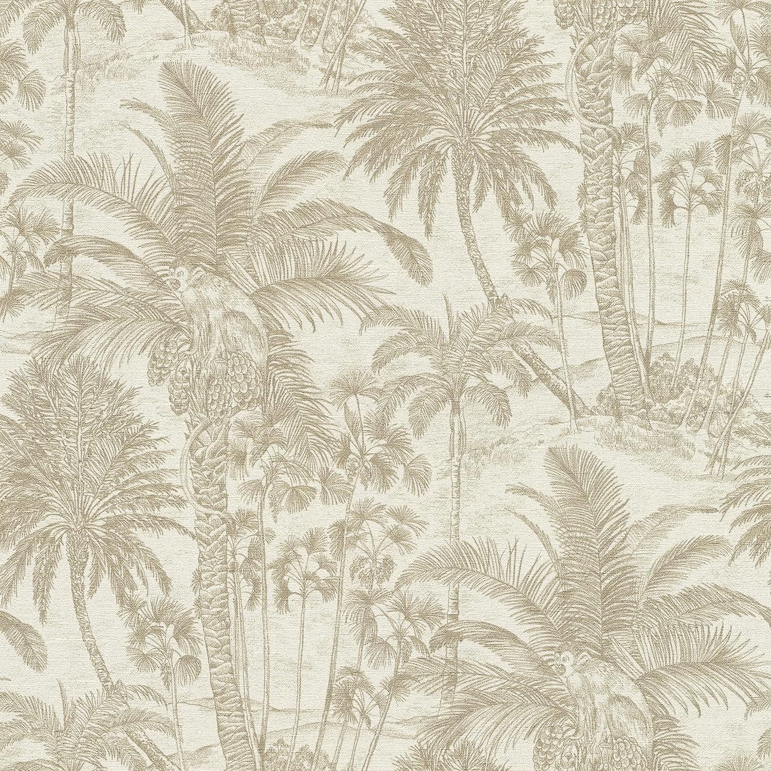 Rasch Yubi Gold Palm Trees Wallpaper