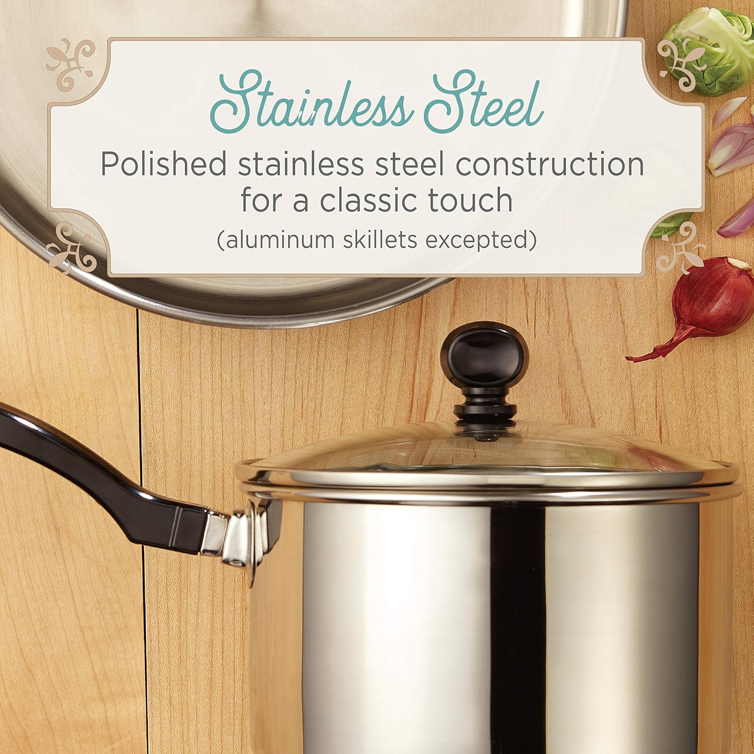 Farberware Classic Series Stainless Steel Nonstick 10-Piece Cookware Set