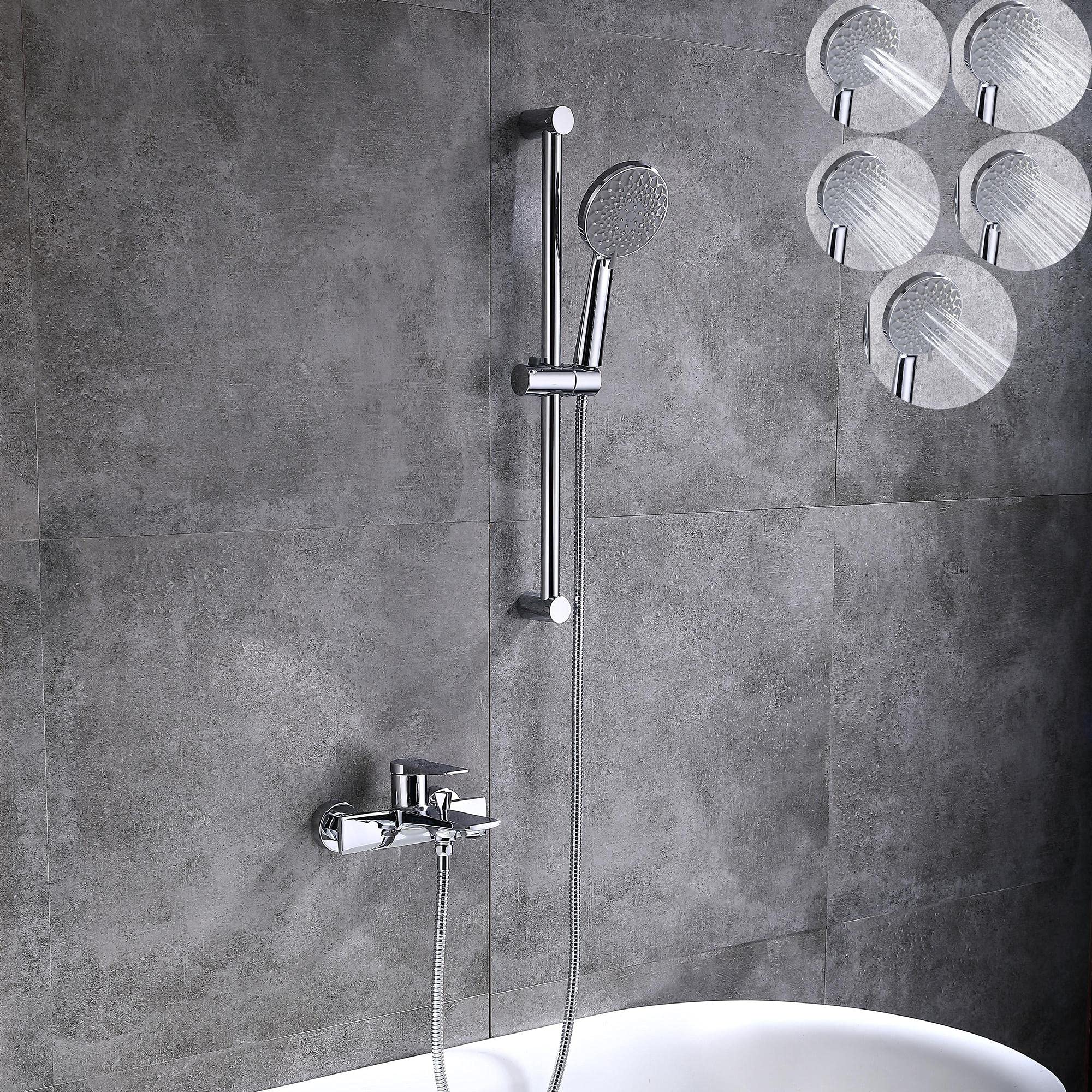 Robinet de baignoire pour douche relaxante avec pommeau jet modulable