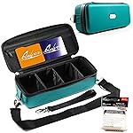 Quiver Time Teal Bolt Card Carrying Case fits Pokemon Cards and other TCG Games - Storage Bag for Playing/Trading Cards and Deck Box (Straps, Dividers & 100 Apollo Card Sleeves)