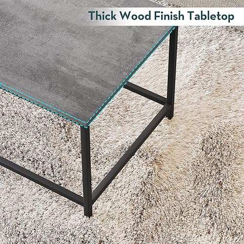 Miniatura 5 de SAYGOER Mesa de centro pequeña, mesas de centro modernas, diseño abierto, rectangular, minimalista, mesa central para sala de estar, oficina en