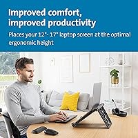 Vista 2 de Kensington Easy Riser - Soporte ergonómico portátil de refrigeración para laptop (12"-17") para laptops, Chromebooks Macbooks y dispositivos Wacom