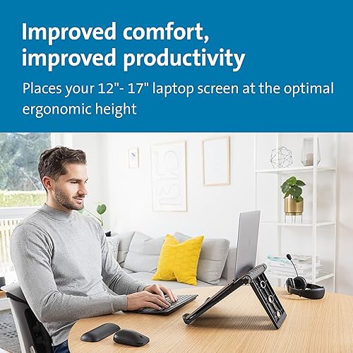Miniatura 2 de Kensington Easy Riser - Soporte ergonómico portátil de refrigeración para laptop (12"-17") para laptops, Chromebooks Macbooks y dispositivos Wacom,