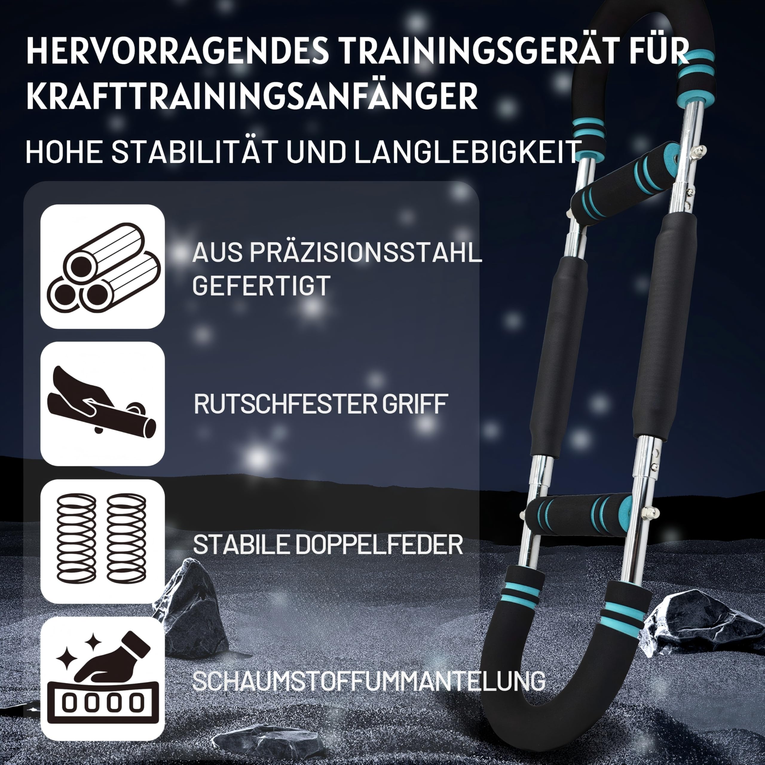 Twister Armtrainer,60–100 Lb Verstellbares Brusttrainingsgerät/Arm- und Handmuskeltrainer,Tragbarer Unterarmtrainer,Abnehmbares Design,Krafttrainingsgerät für zu Hause