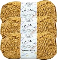 Vista 15 de Lion Brand Yarn Feels Like alpaca, hilo suave para tejer, borgoña, 1 paquete