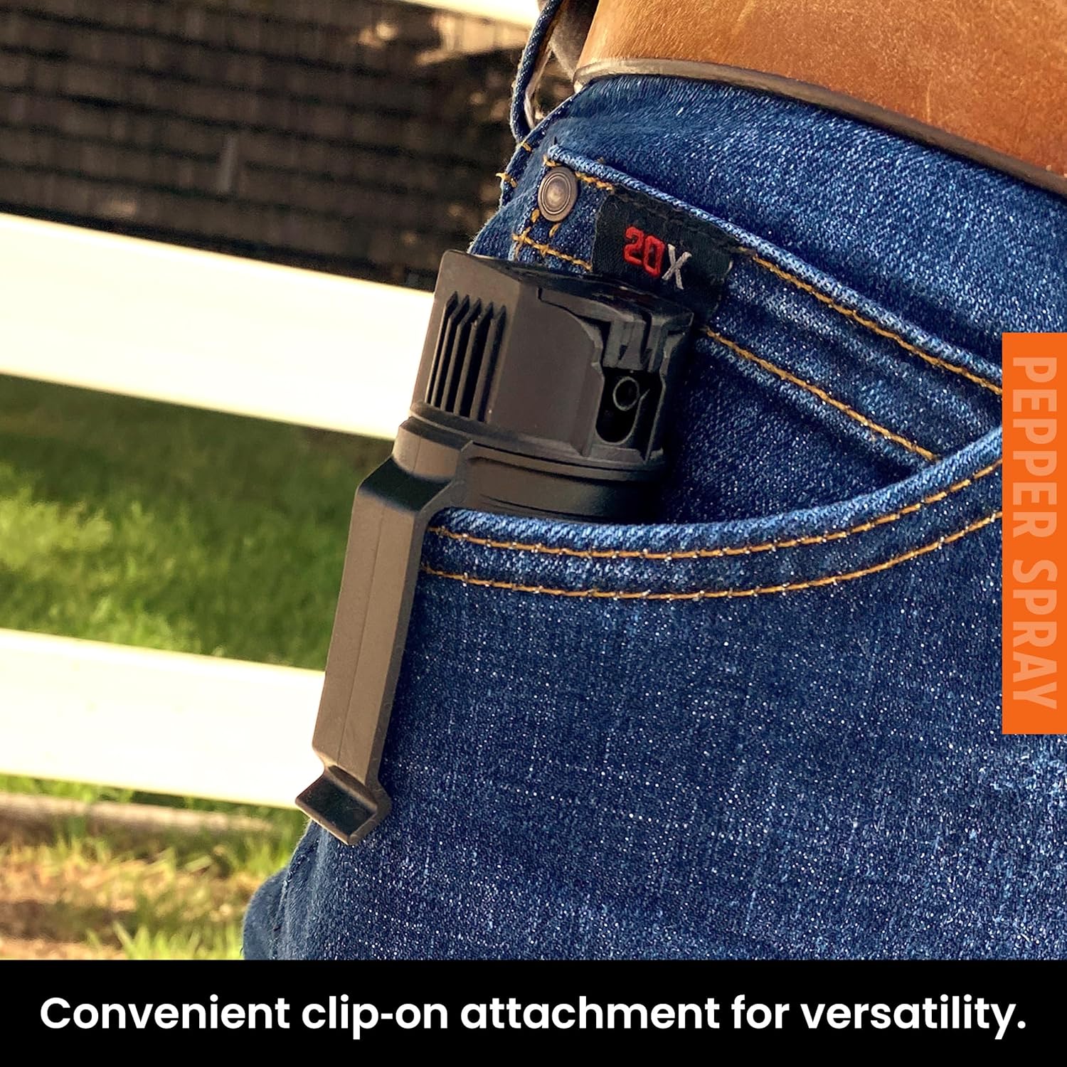 UDAP Pepper Power Jogger Fogger Hot OC Compact Self Defense Pepper Spray with Holster for Women, Men, and Runners, Powerful Blast Pattern