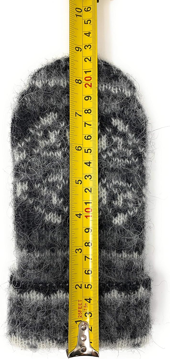 Warm Women Knit Mittens 100% Icelandic Wool Fleece Lined