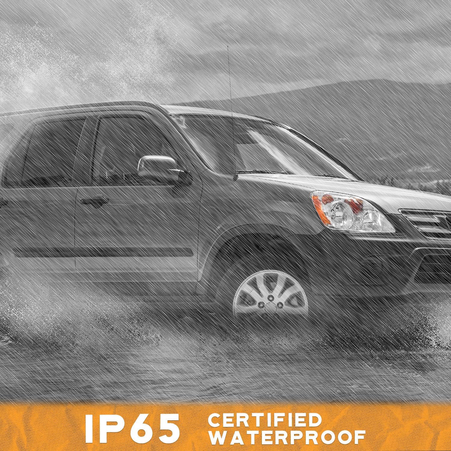 for 2005-2006 Honda CR-V 4-Door Sport Utility Headlights for 2005 2006 Honda CRV Pair Headlamp Chrome Housing Amber Reflector Left Right Side