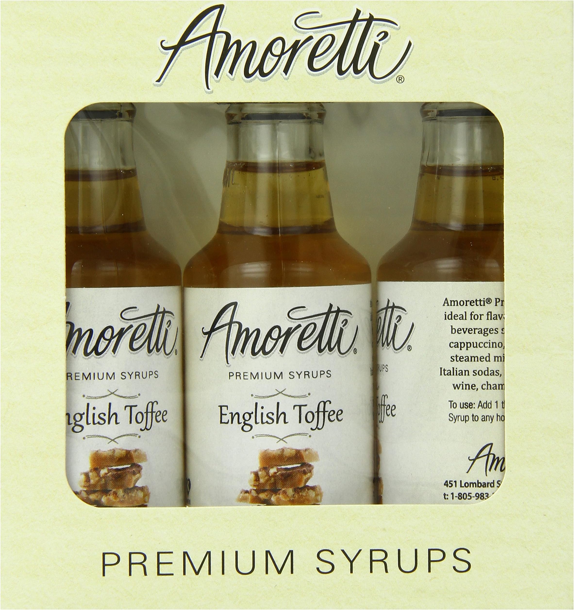 Premium English Toffee Syrups 50ml 3 Pack