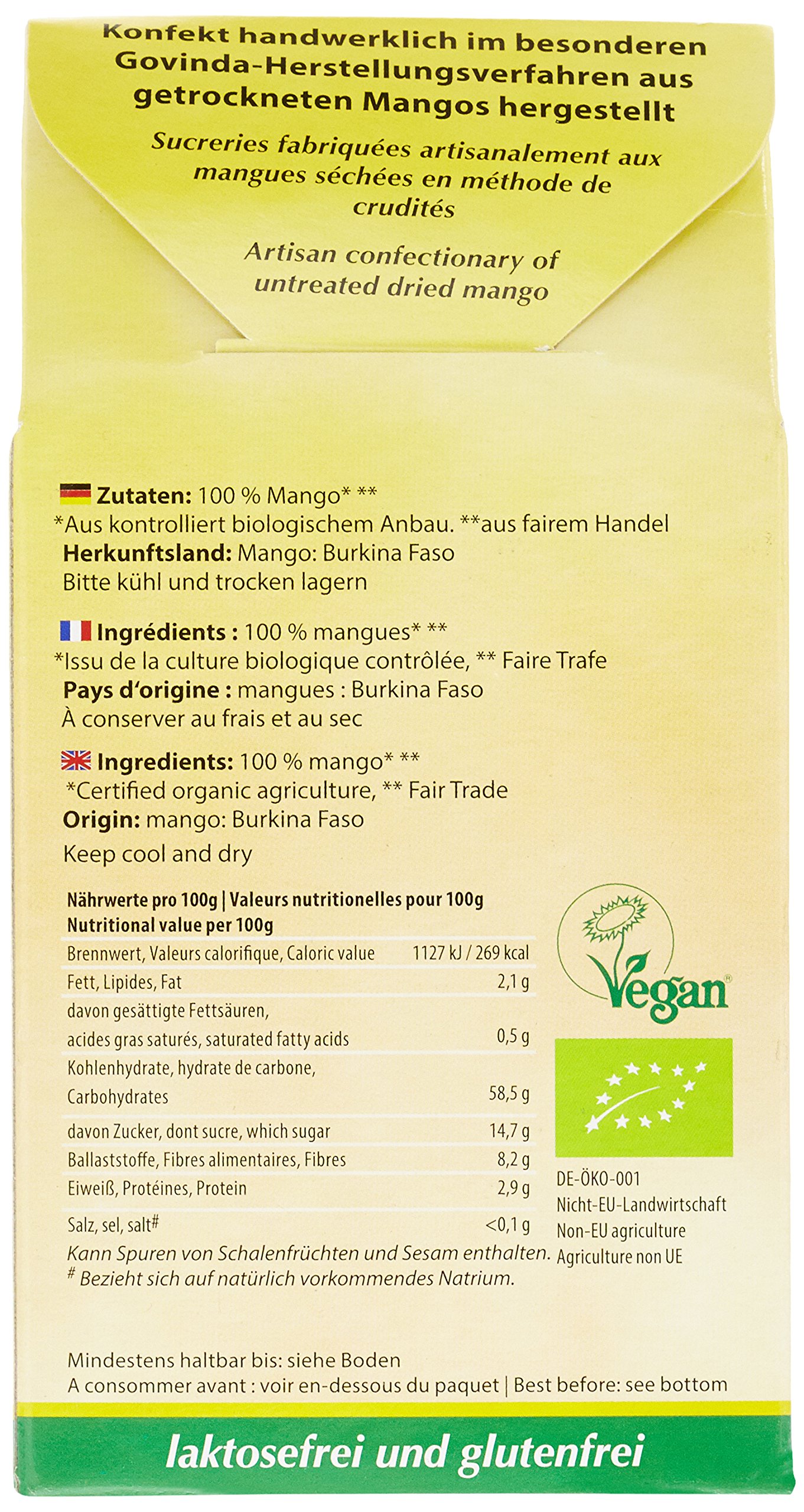 Govinda Boules Chocolat Mangue Bio 120 g