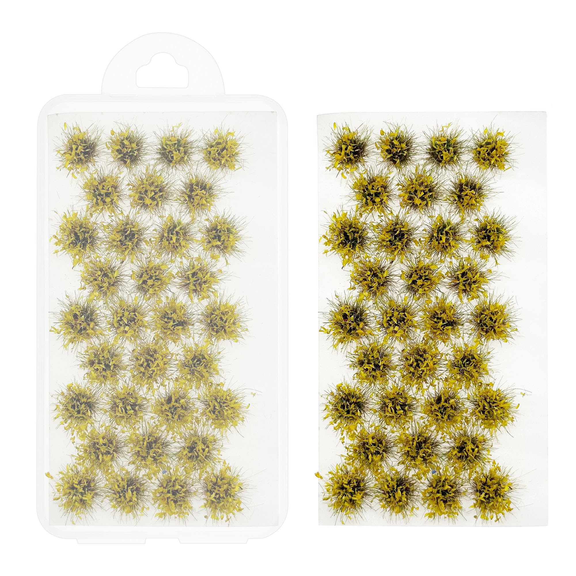 Woohome Static Grass Tufts Flower Cluster Vegetation Groups Miniature Flower Clusters for Terrain Railway Scenery Table Landscape, Yellow โ image 1