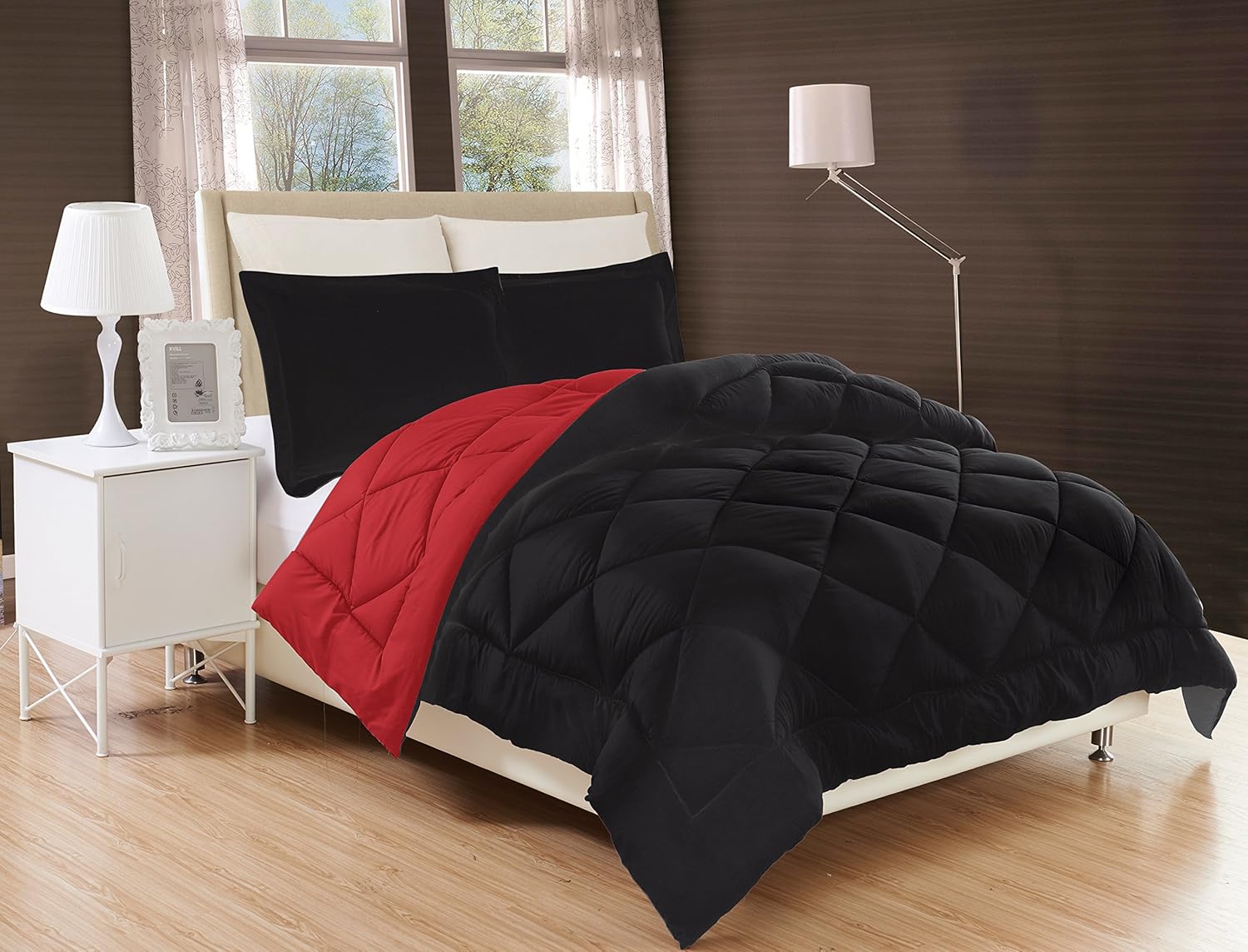 Elegant Comfort All Season Comforter and Year Round Medium Weight Super Soft Down Alternative Reversible 2-Piece Comforter Set, Twin/Twin XL, Aqua/Lime