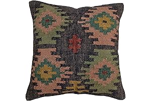 Kilim Pillow Cover 18x18: Authentic Desert Home Decor