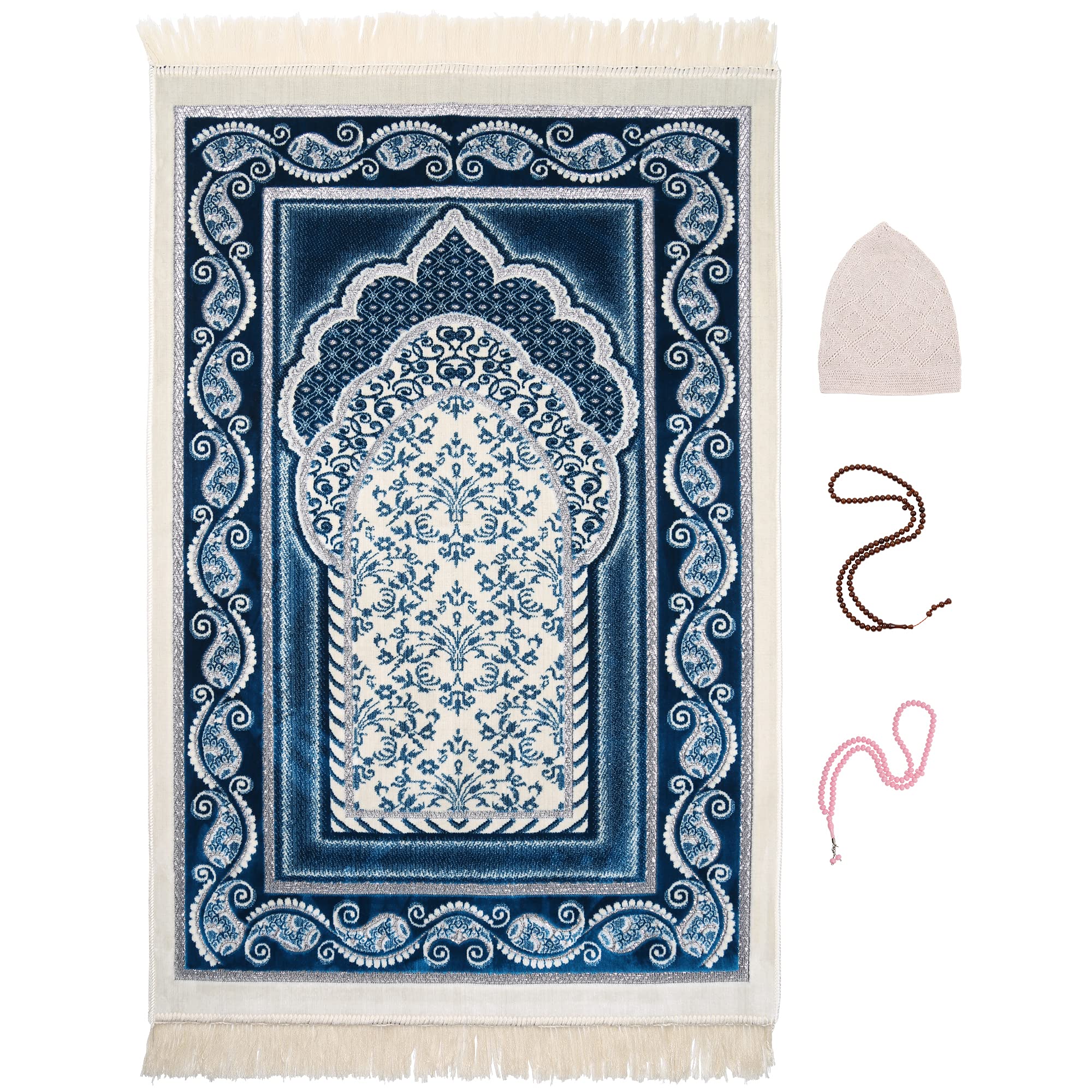 Yase Crafts Muslim Prayer Rug Prayer Mat for Men Women Thick Soft