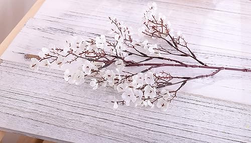 Miniatura 6 de KAHAUL Gypsophila - Ramo de flores artificiales de seda para el hogar, boda, fiesta, decoración (6 unidades) (blanco)