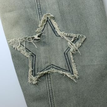 Baggy Jeans Women's High Waist Y2K Boyfriend Jeans with Elastic Band
