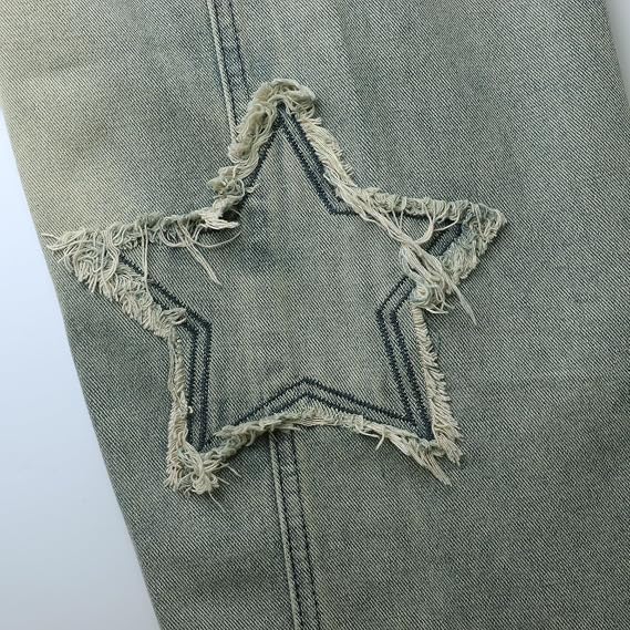 Baggy Jeans Women's High Waist Y2K Boyfriend Jeans with Elastic Band