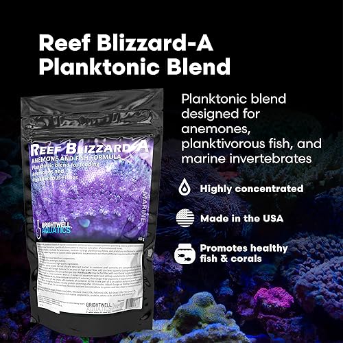 Miniatura 2 de Brightwell Aquatics Reef Blizzard-A - Mezcla de alimentos planctónicos para anémonas y pescado planctívoro, 1.76 oz
