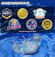 Vista 7 de Juguetes de Piscina para Niños: Juguete de Torpedo Raya de Piscina para Nadar - Juguete de Agua Autopropulsado que se Desliza Bajo el Agua - Los