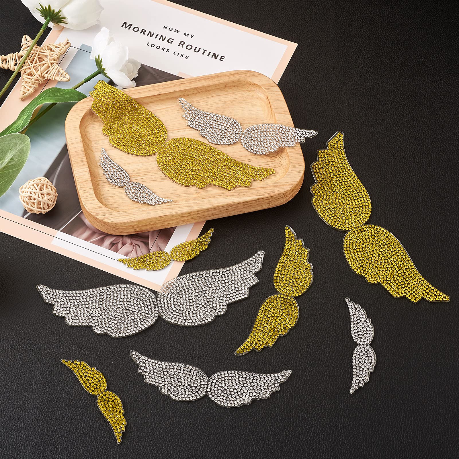 EMDOMO Lot De 2 écussons à Coudre En Forme De Cœur Avec Perles Et Strass