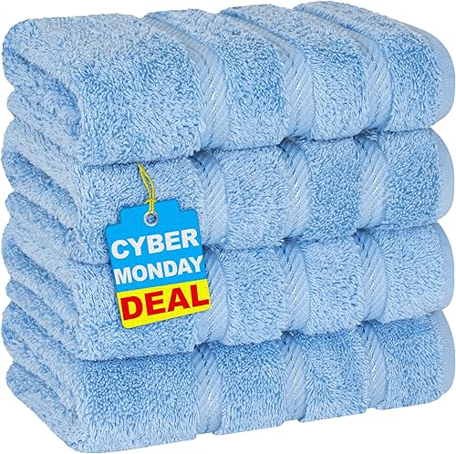 Miniatura 831 de American Soft Linen - Juego de 4 toallas de baño, 100% de algodón turco de 27 x 54 pulgadas, toallas de baño extragrandes, toallas para ducha