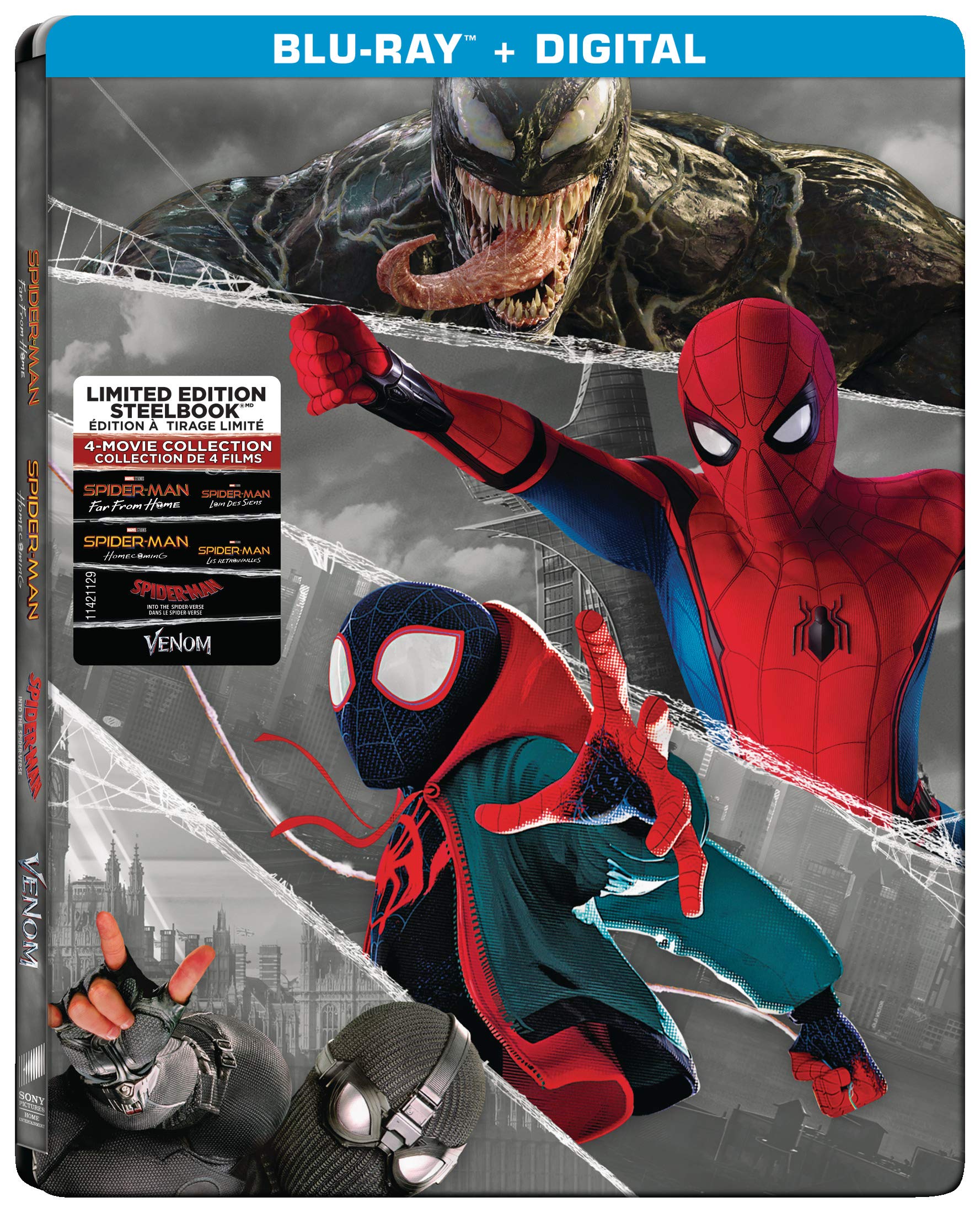 Spider-Man: 4 Movie Multi-verse Collection Steelbook (Homecoming